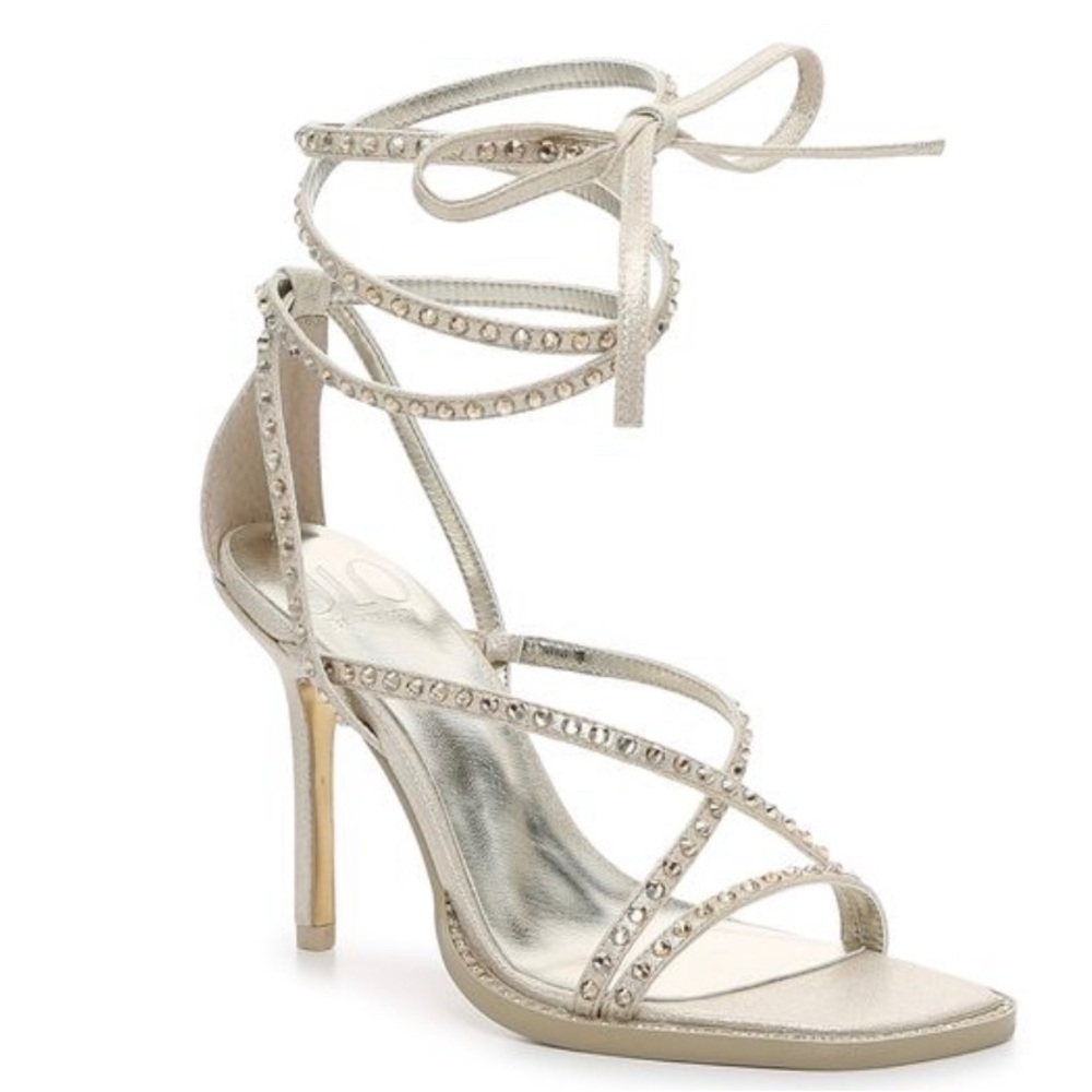 JLo Gardina Sandals Gold Sz 8